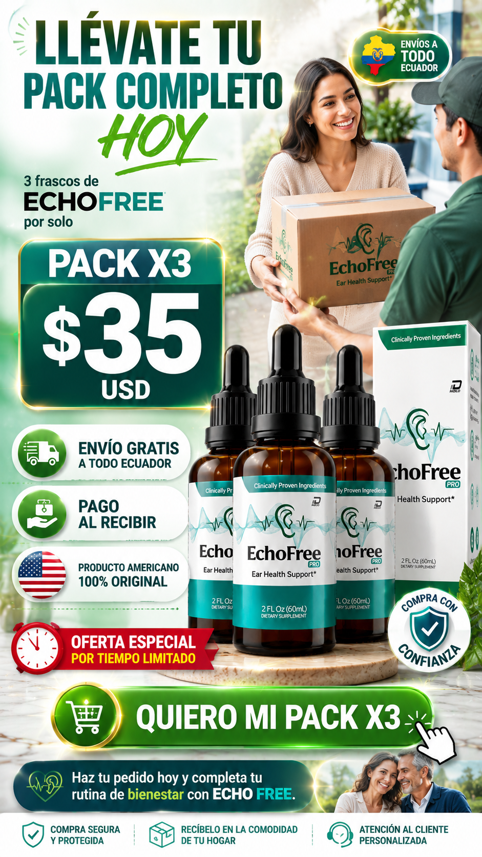 Pack X3 Echo Free Gotas