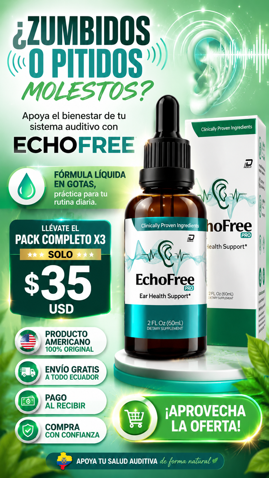 Pack X3 Echo Free Gotas